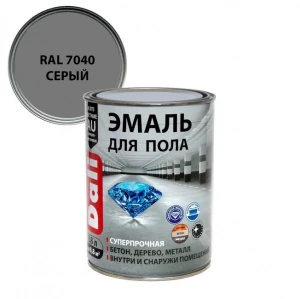 Эмаль алкидно-уретановая для пола 0,8л серая RAL7040 DALI