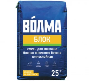 Клей для ячеистого бетона Блок 25кг Волма (56)