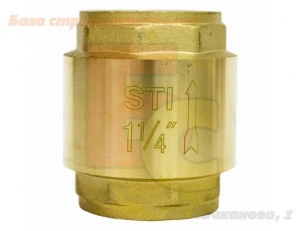 Клапан обратный D 32 пружинный латунный шток STI (12/48)