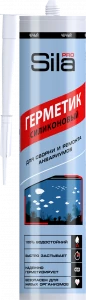 Герметик силиконовый аквариумный 280мл черный Sila PRO (24)