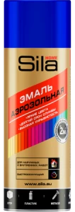 Эмаль акриловая аэрозольная Синяя RAL 5005 520мл Sila HOME (12)