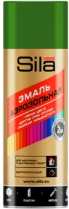 Эмаль акриловая аэрозольная Зеленый-лиственно RAL 6002 520мл Sila HOME (12)