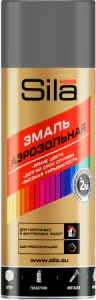 Эмаль акриловая аэрозольная Антрацит RAL 7016 520мл Sila HOME (12)