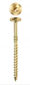 Шуруп EAGLE 8х80 конструкционный с/нарез. д/дерева. ПРЕССШАЙБА (50 шт.) Torx40  Желтый цинк
