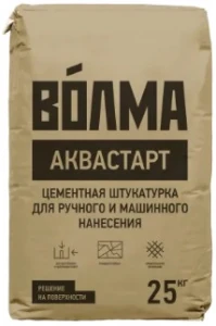 Штукатурка цементная АкваСтарт 25кг ВОЛМА (56)