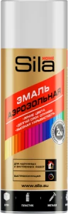 Эмаль акриловая аэрозольная Белая матовая RAL 9003 520мл Sila HOME (12)