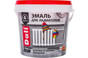 Эмаль акриловая для радиаторов 1кг белая глянцевая Dali