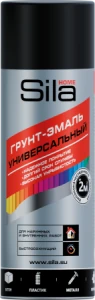 Грунт акриловый аэрозольный универсальный черный 520мл Sila HOME (12)