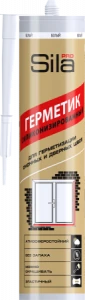 Герметик силиконовый универсальный для окон и дверей 290мл белый Sila PRO