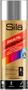 Эмаль акриловая аэрозольная Хром металлик 520мл Sila HOME (12)